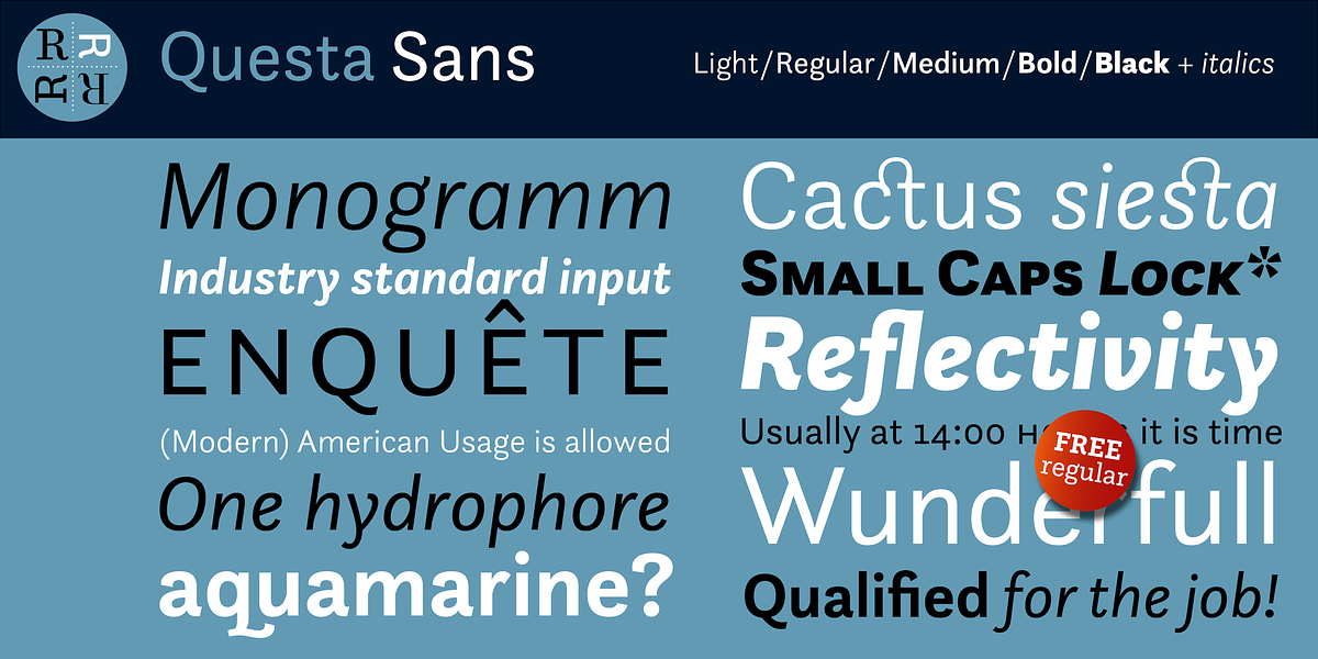 Questa Sans, a Sans Serif Font by The Questa Project (Photo 1 of 4)