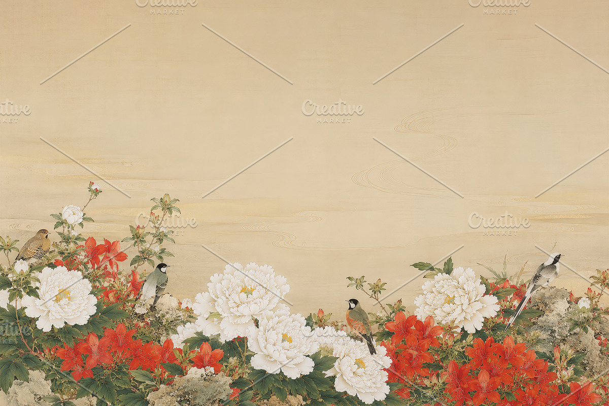Traditional Japanese Floral Backdrop, a Background Photo by Hamza067 (Photo 2 of 3)