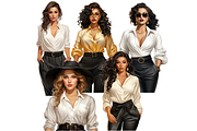 Chic Lady Boss Cliparts, a Person Illustration by Mash Mash Stickers (Thumbnail 5 of 9)