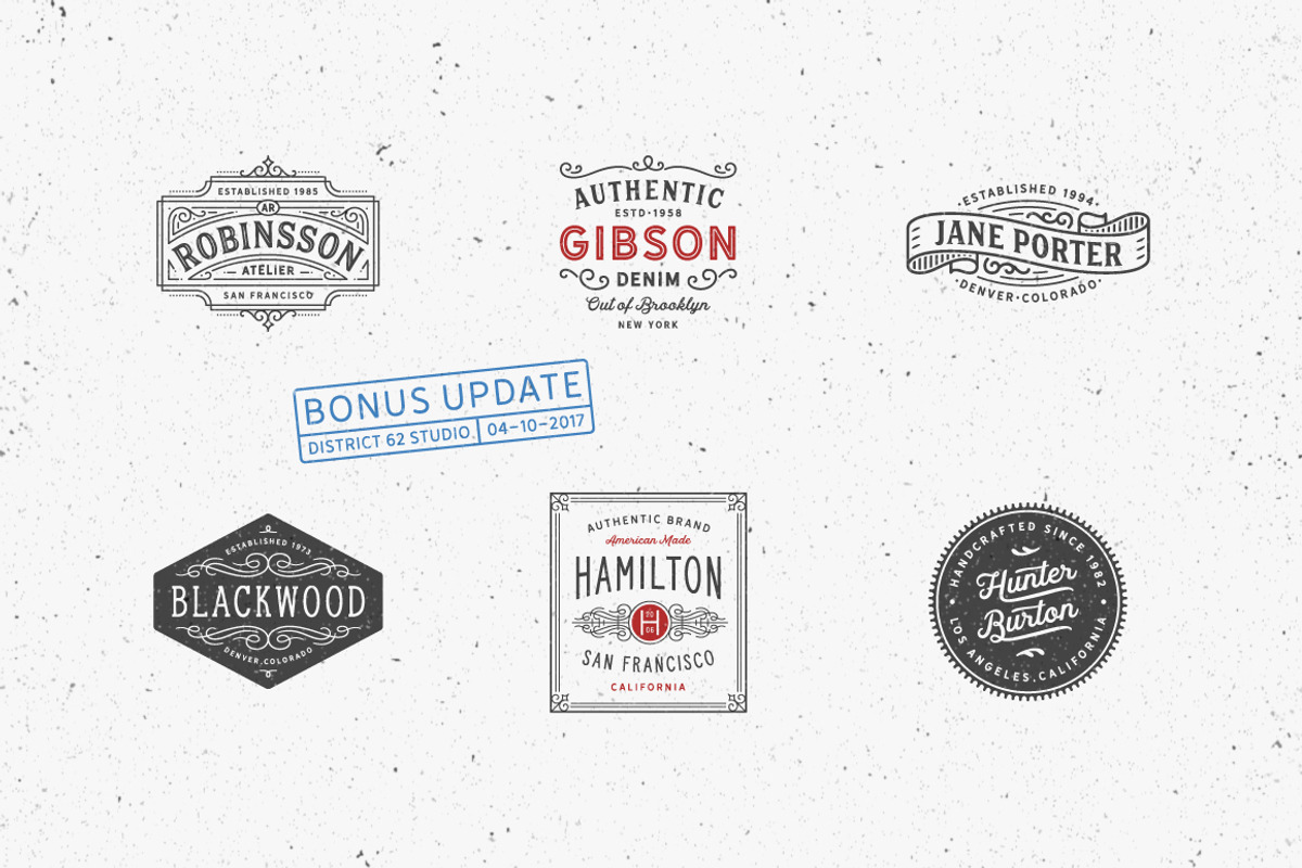 80 Modern Vintage Logos vol 2, a Branding & Logo Template by DISTRICT 62 STUDIO (Photo 4 of 13)