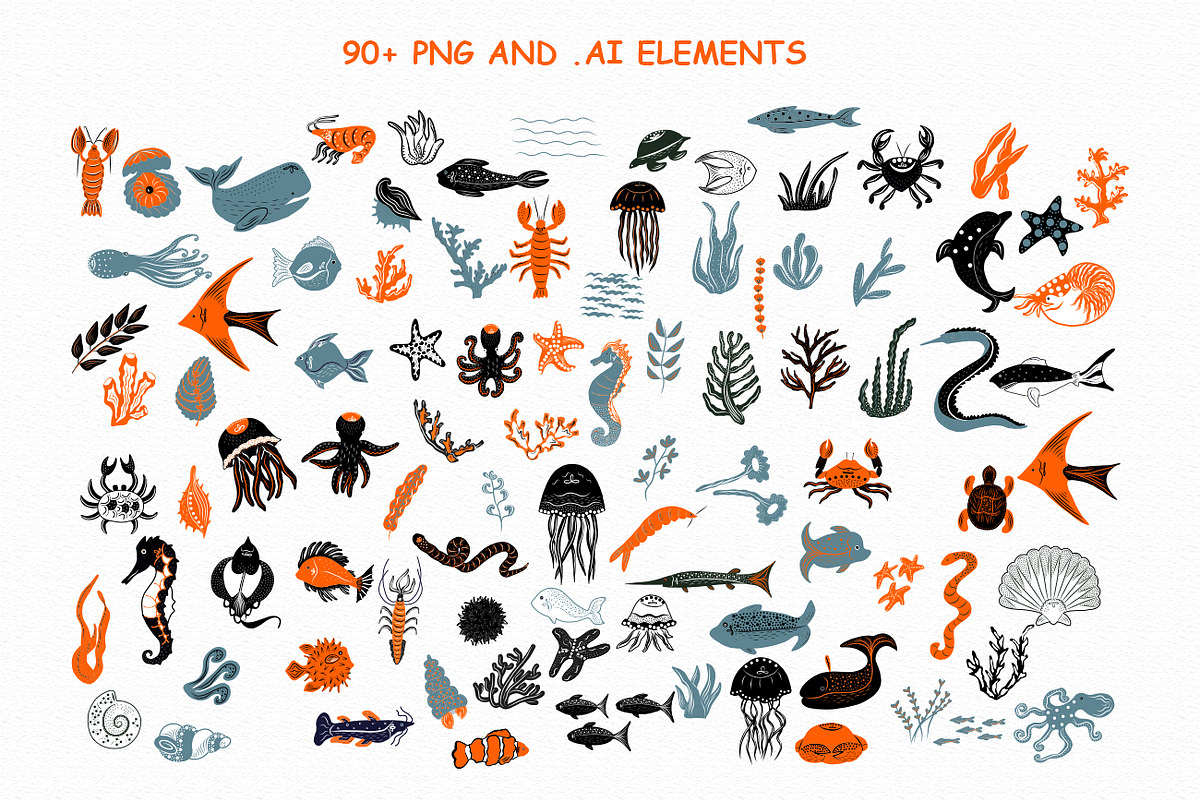 Sea world clipart, an Animal Illustration by SketchCliparts (Photo 3 of 7)