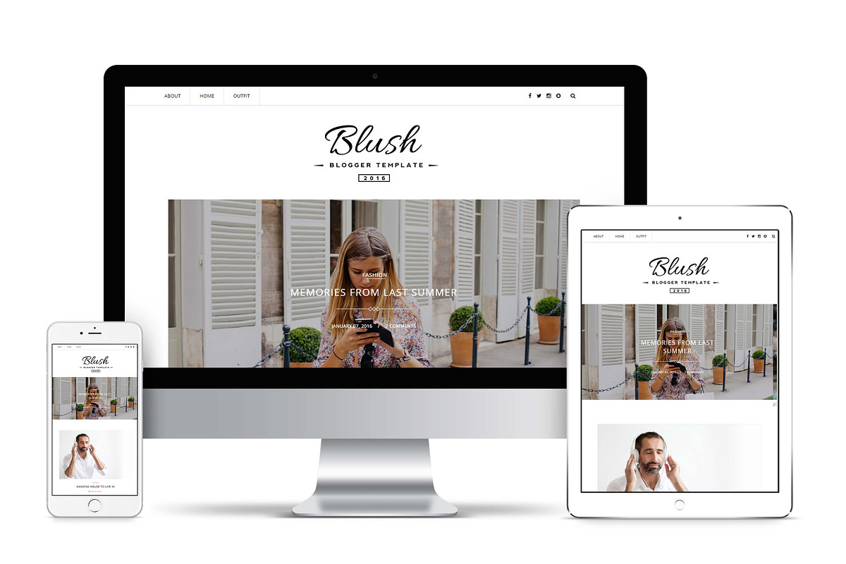 Blush Responsive Blogger Template, a Websites & App Template by bthemez (Photo 2 of 5)