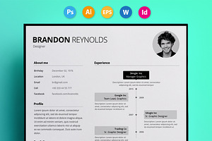Resume / CV - "Reynolds"