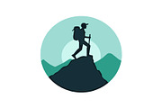 Mountain Explorer 12 Silhouette Set, an Object Graphic by yasushie (Thumbnail 8 of 13)