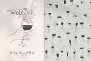 Hands & wine, a Decorative Illustration by Merfin (Thumbnail 1 of 6)