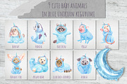 Cute Baby Unicorn Collection, an Animal Illustration by Cat In Colour (Thumbnail 6 of 9)