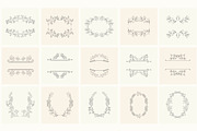 Hand drawn floral frames. Bundle., a Decorative Illustration by Designwork (Thumbnail 5 of 21)