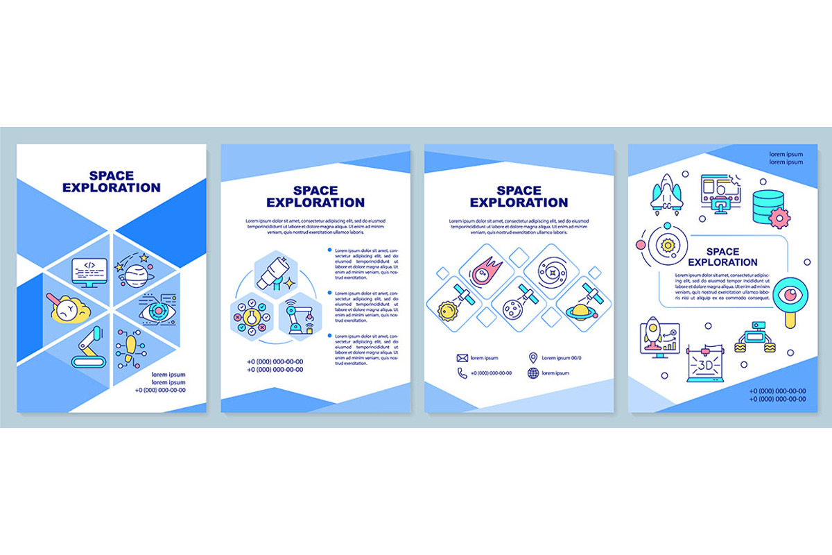 Space exploration blue brochure, a Brochure Template by IMG Visuals