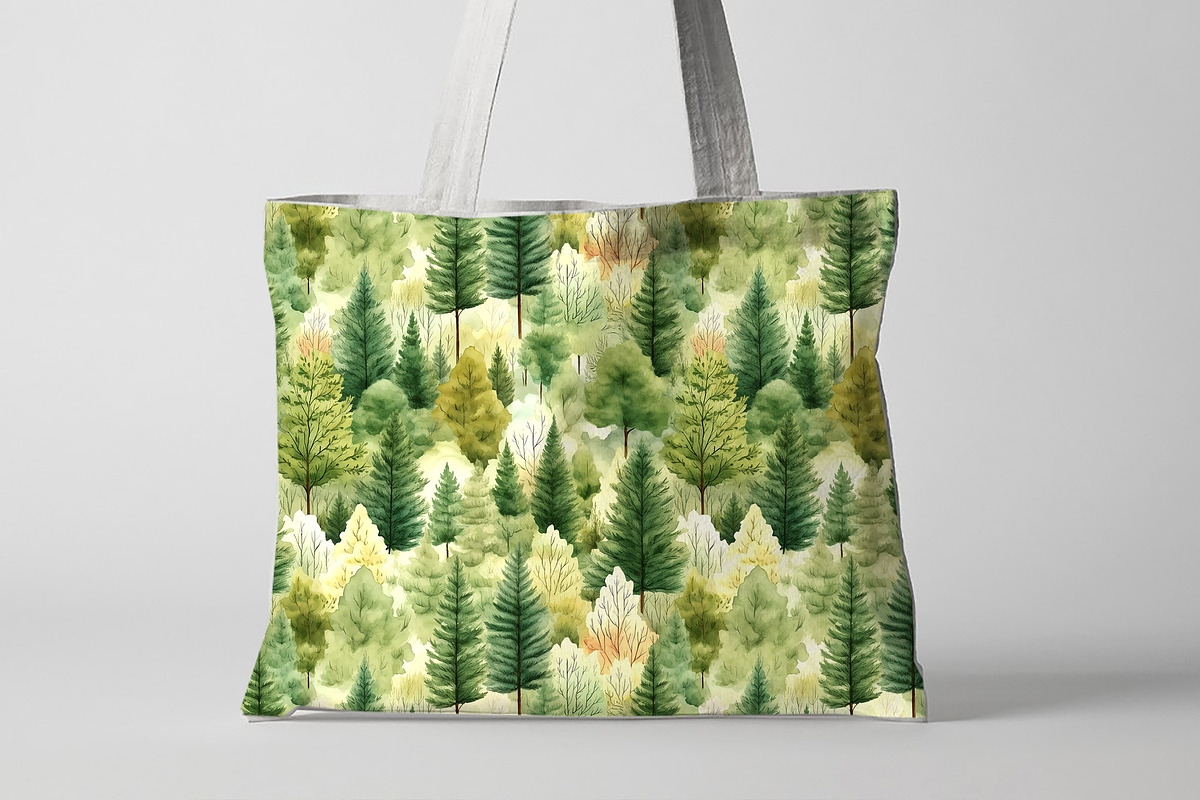 Watercolor Forest Seamless Patterns, a Texture Illustration by PassionPNGcreation (Photo 2 of 3)