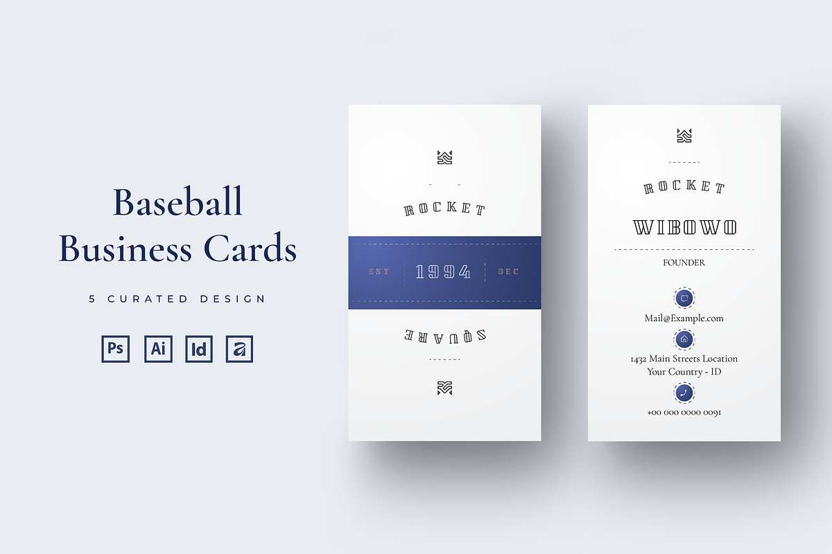 Baseball Style - Business cards, a Business Card Template by Ctrl space studio (Photo 1 of 9)