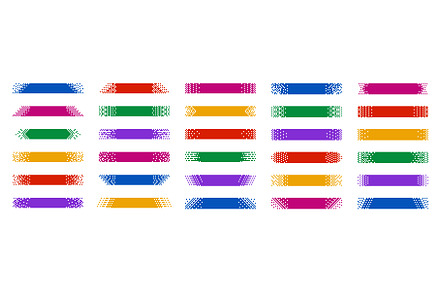Pixel banner. Header strips with