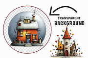 Whimsical Christmas House Clipart, an Illustration by Libby Wishes (Thumbnail 5 of 7)