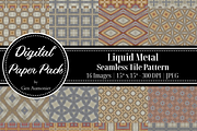 Liquid Metal Watercolor Patterns, a Pattern Graphic by Gen Aumonier (Thumbnail 1 of 7)