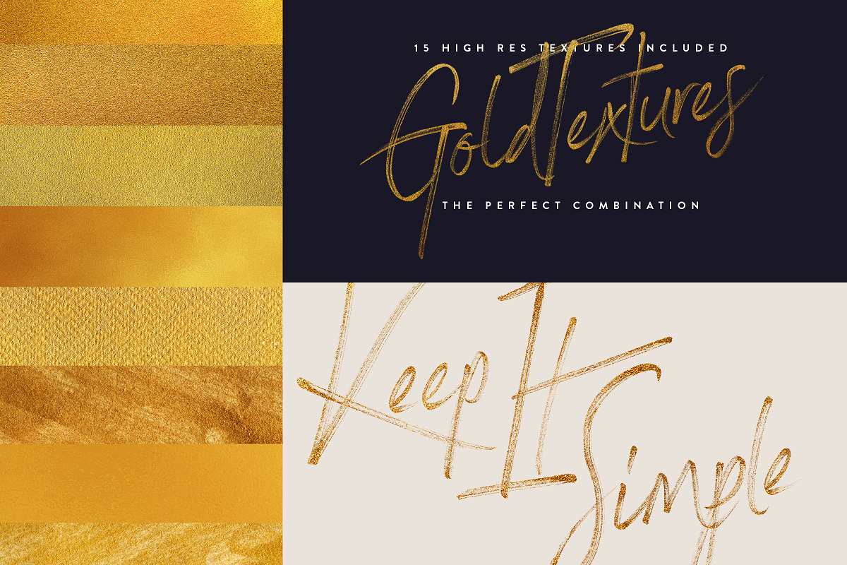 Rustic Gold SVG Brush Script preview 7