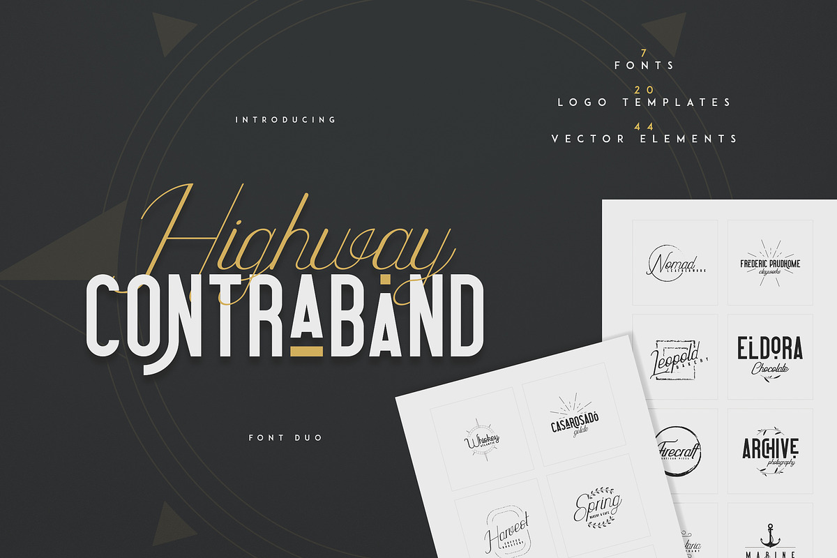 Highway Contraband - font duo + More