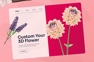 Flowy - Flowers 3D Icon Set