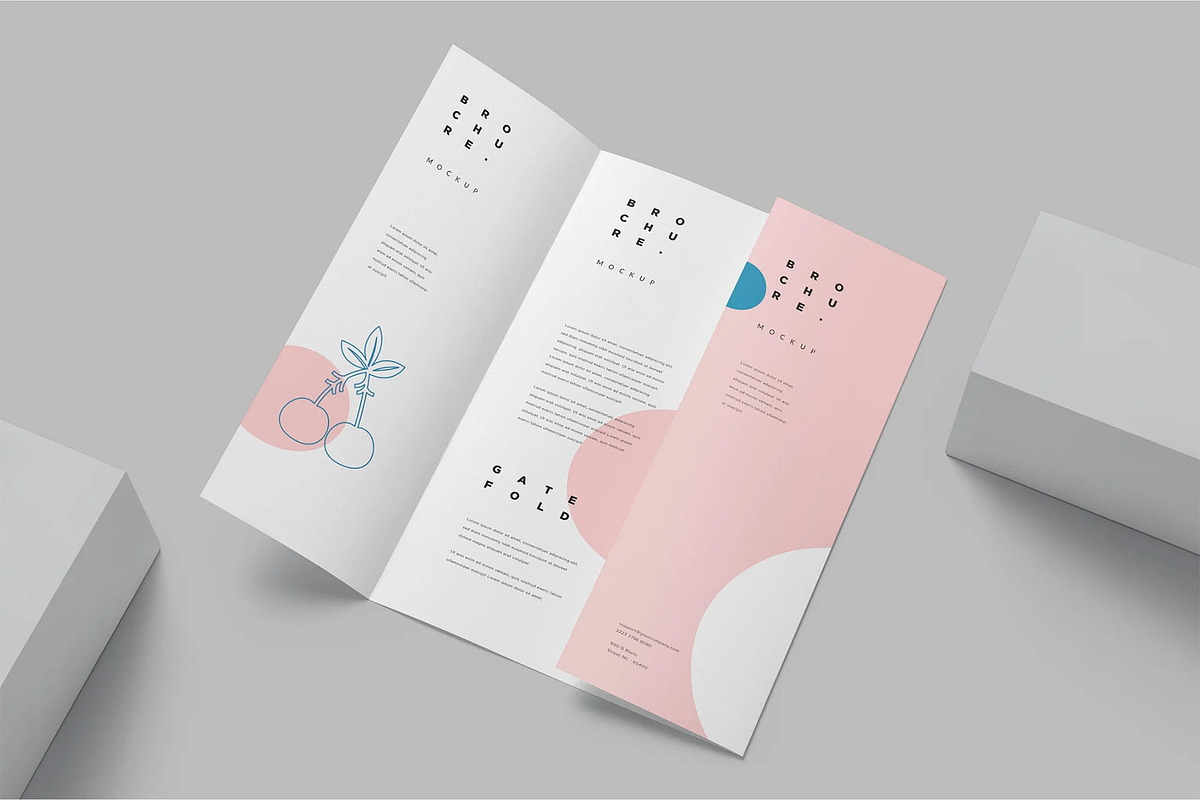 A4 Gate Fold Brochure Mockup, an Advertising Mockup by megostudi0 (Photo 1 of 2)