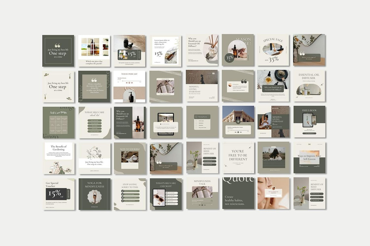 Wellness & Self love Canva Template, a Social Media Template by Kawalan Studio (Photo 7 of 10)