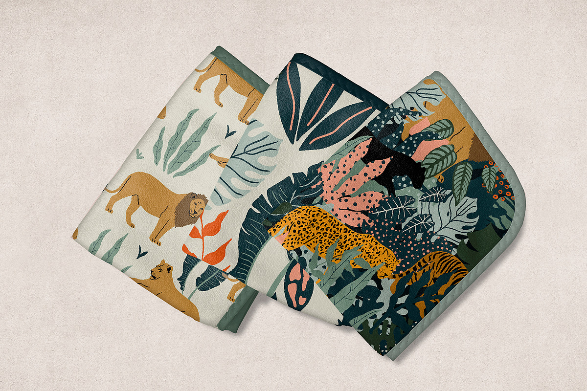 Wild cats. Jungle & tropical set., an Animal Illustration by Alona Savchuk (Photo 14 of 15)