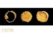 Gold brush strokes & background, a Texture Graphic by Margo Miller (Thumbnail 13 of 23)