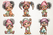 Black History Month Gnome Girl Clipa, an Illustration by RobertsArt (Thumbnail 6 of 6)