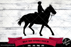 Walk Trot Keyhole Race Jr Silhouette