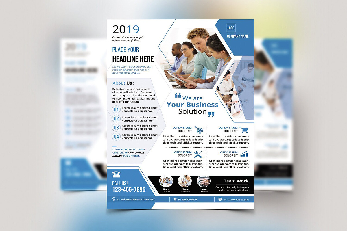 Corporate Business Flyer Template, a Flyer Template by retrographix (Photo 3 of 3)