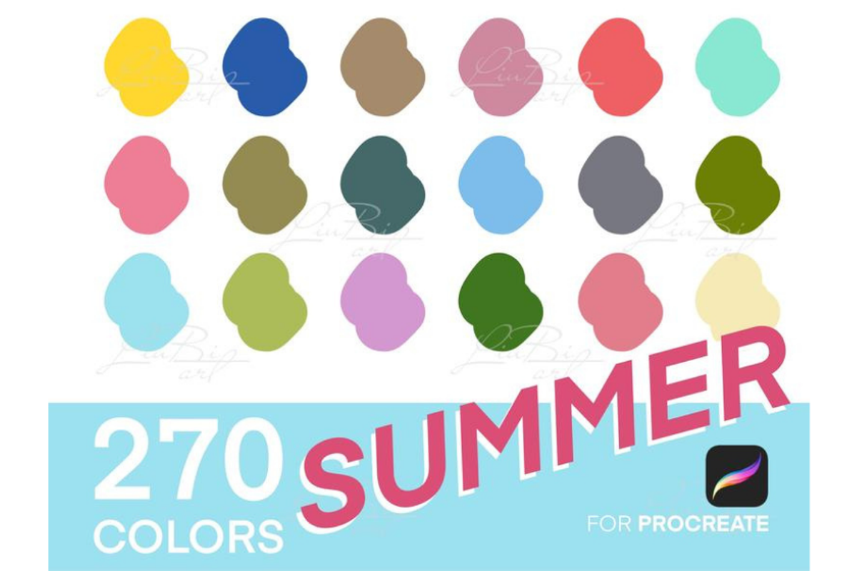 270 Procreate Summer Color Palette, a Palette Add-On by LiuBi Art (Photo 2 of 2)