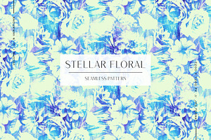 Stellar Floral Seamless Pattern Kit