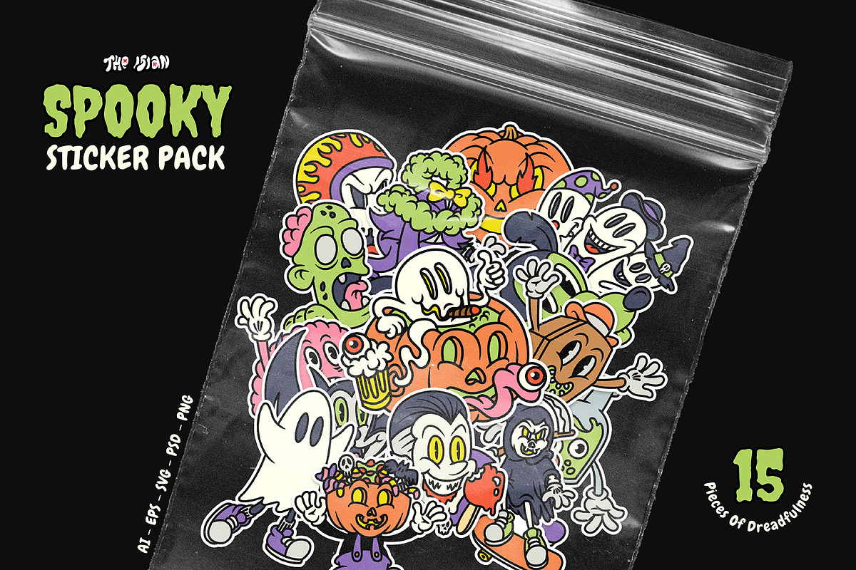 Halloween Cartoon Bundle, an Illustration by The Isian (Photo 34 of 40)
