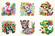 Spring Safari Time Clipart, an Illustration by DreamCafeArt (Thumbnail 3 of 5)