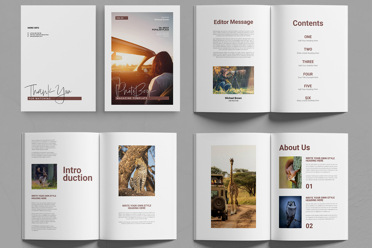 Photobook Magazine Template, a Magazine Template by MightyDesign (Photo 2 of 6)