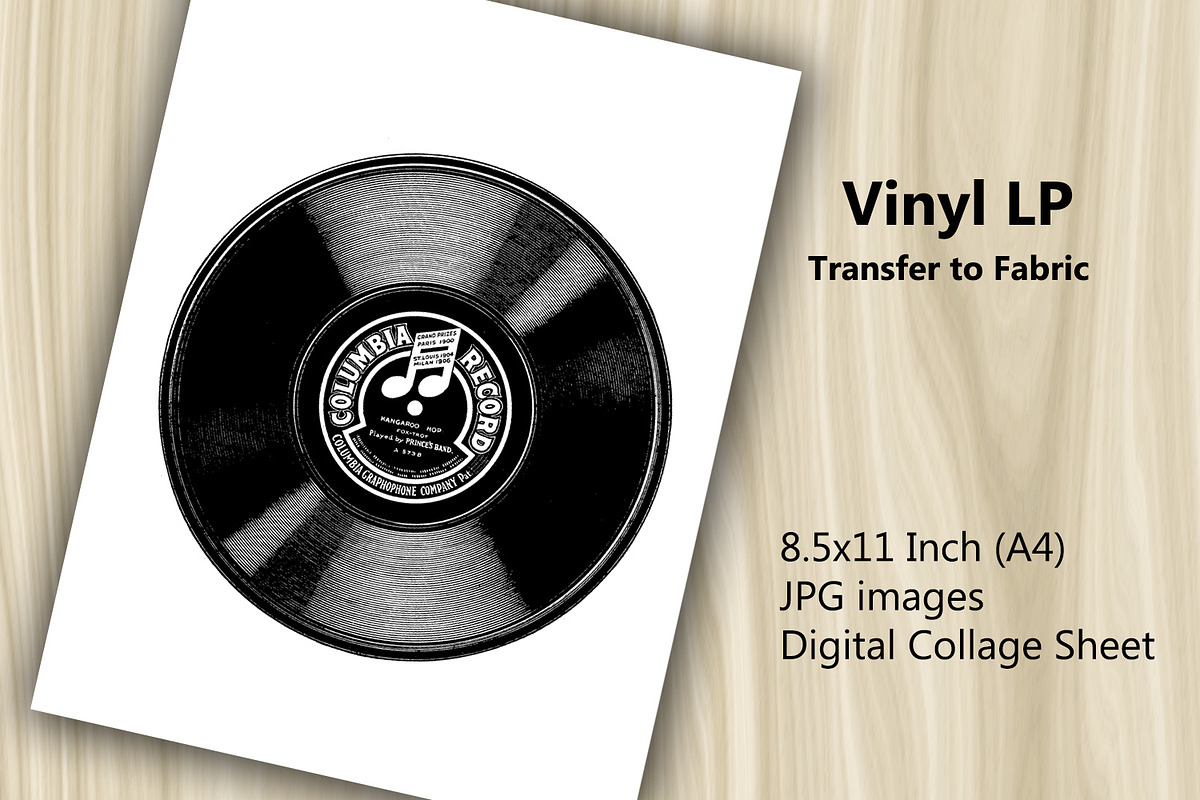 Transfer to Fabric - Vinyl LP, a Print Template by Kseniya-Omega (Photo 1 of 3)