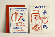 COFFEE BREAK whimsical line art set, a Food Illustration by Madiwaso (Thumbnail 3 of 9)