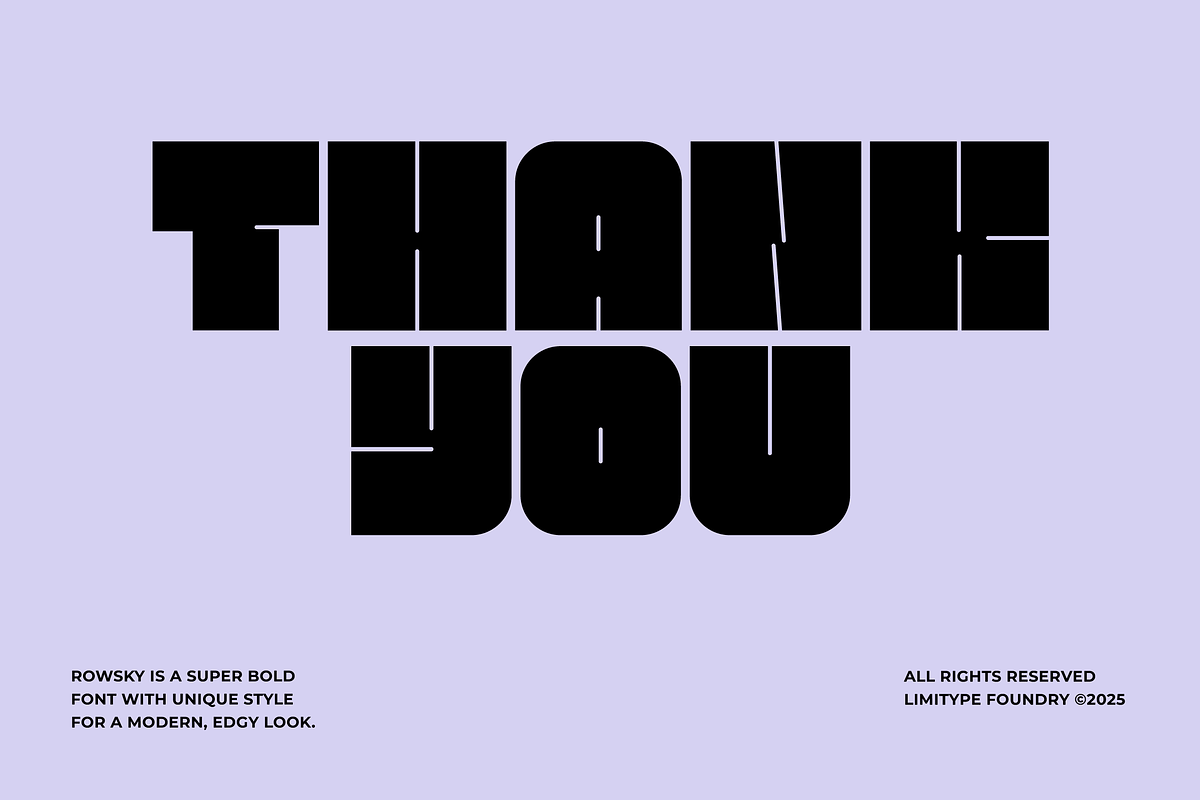Rowsky - Bold Font, a Sans Serif Font by limitype (Photo 10 of 10)