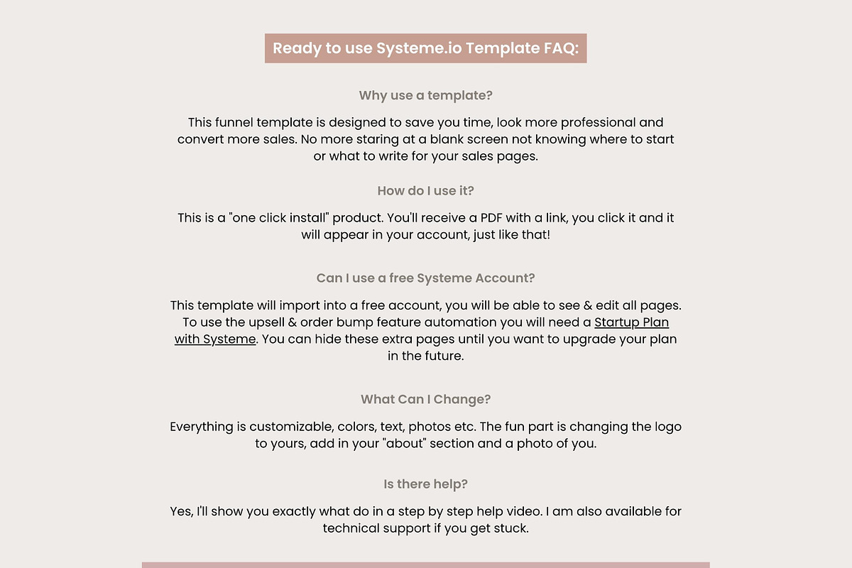 Systeme.io Ivory Rose Sales Funnel, a Landing Page Template by Hayley's Digital Hub (Photo 6 of 10)