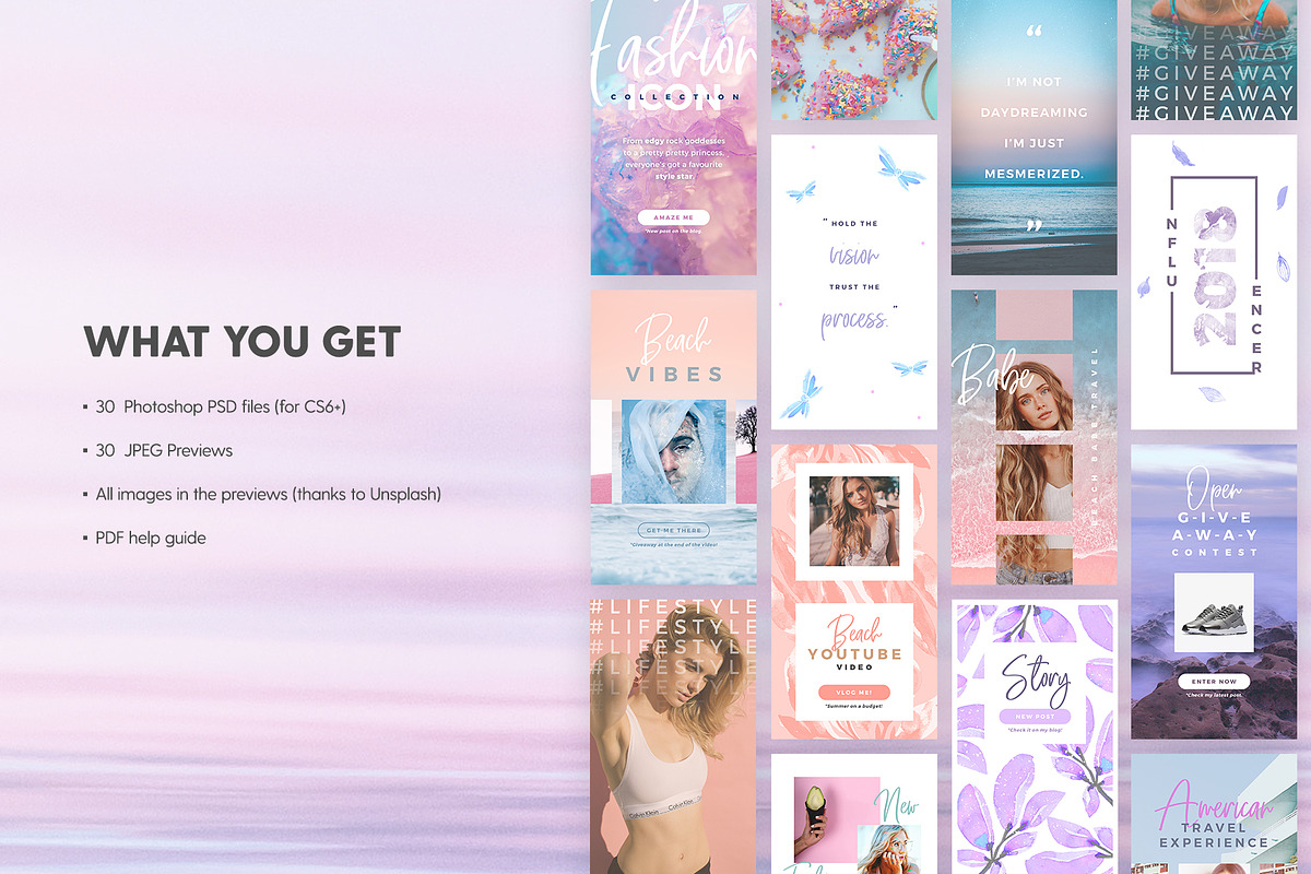 SALE 2in1 Dreamy Vibes Edition, a Social Media Template by The Wedding Shop (Photo 2 of 15)