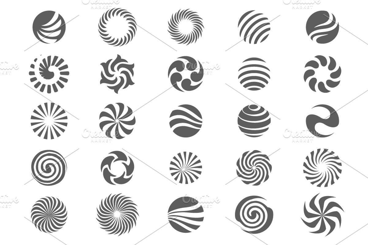 25 Abstract circle symbols, an Icon by Artha Design Studio