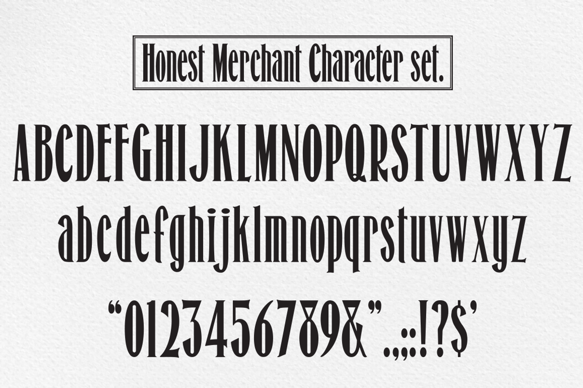Honest Merchant Font preview 4