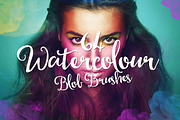 64 Watercolor Blob Brushes, a Brush Add-On by Layerform Design Co. (Thumbnail 1 of 4)