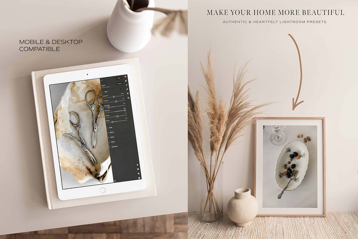 Flat Lay Lifestyle Lightroom Presets, an Action Add-On by in between details (Photo 2 of 13)