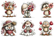 Whimsical Easter Clipart Bundle, an Illustration by Dream Creation (Thumbnail 4 of 6)