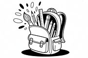 Child school bag line art symbol, an Illustration by Amazin_art (Thumbnail 7 of 11)