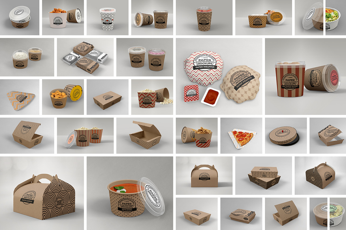 BUNDLE: Paper Packaging Mockup, a Cups & Container Mockup by INCDesign (Photo 8 of 18)