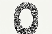 50 Elegant Floral Oval Mirror Frame, a Decorative Illustration by Amazin_art (Thumbnail 7 of 34)