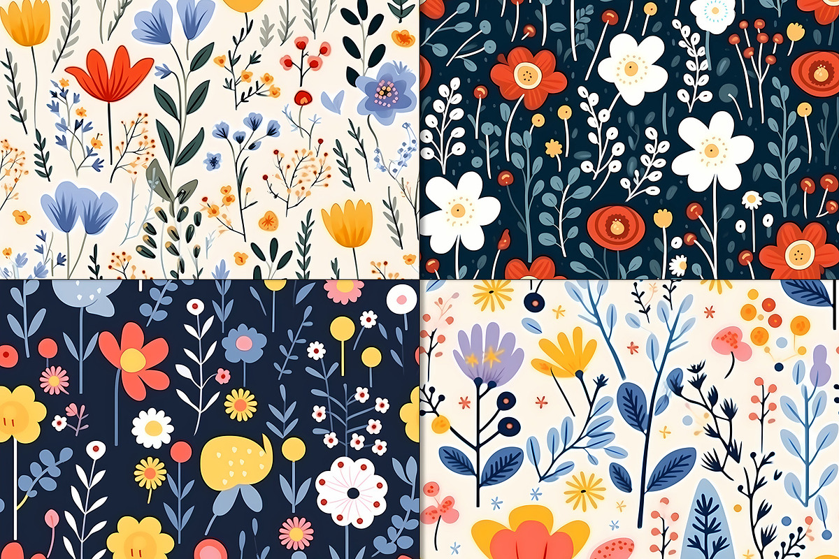 20 Seamless Floral Garden Patterns, a Pattern Graphic by Nordic Design (Photo 9 of 9)