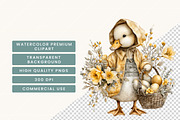 Watercolor Farmhouse Easter Clipart, an Object Illustration by BusyDaydesign (Thumbnail 6 of 9)
