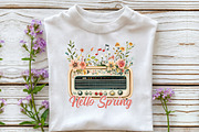 Hello Spring Radio with Flower PNG, an Illustration by Libby Wishes (Thumbnail 3 of 4)