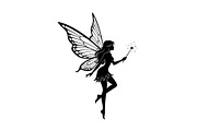 Magical Fairy Silhouette Bundle, an Illustration by jahid234 (Thumbnail 26 of 51)