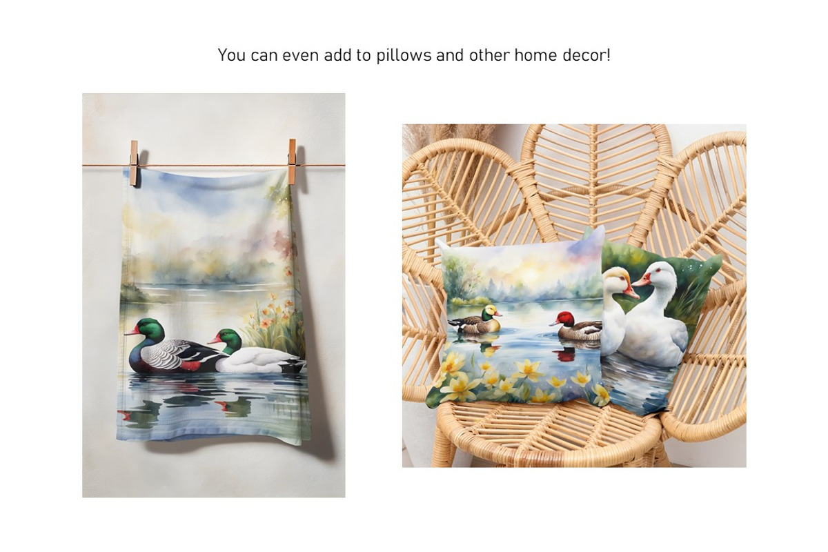 Watercolor Duck Pond Set 2, an Animal Illustration by Kat's Artful Creations (Photo 7 of 9)
